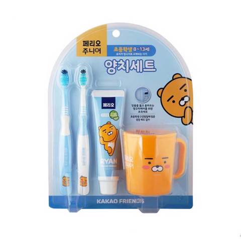 Купить KAKAO FRIENDS RYAN JUNIOR TOOTHBRUSH TOOTHPASTE TOOTHPASTE CUP SET FOR KIDS (toothpaste+2 toothbrash+-cup)